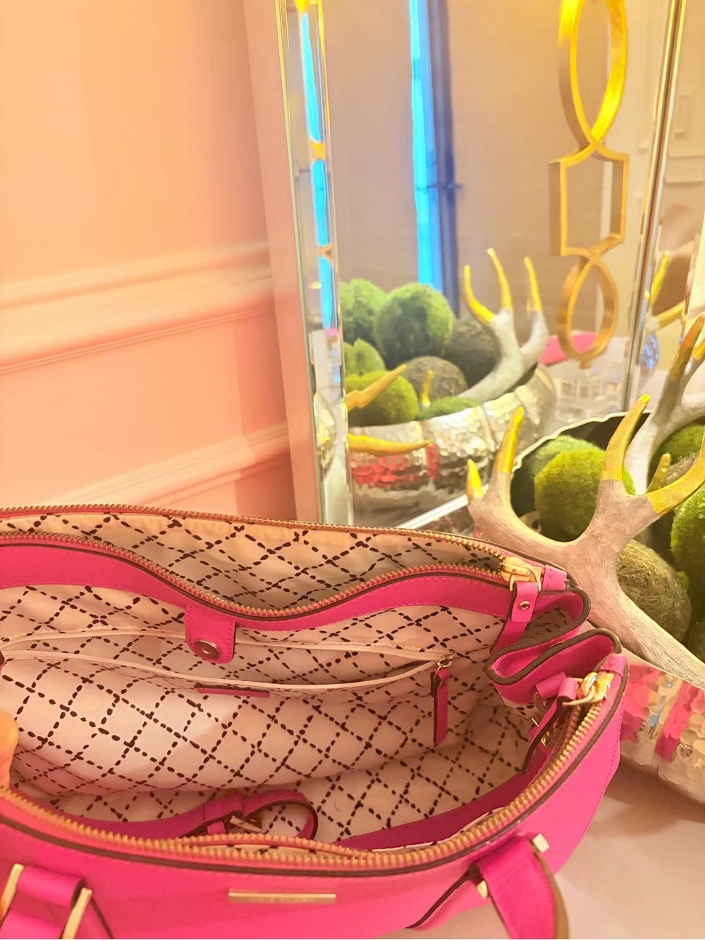 Kate Spade -like new Bright Pink Structured Tote Bag - Designer-Inspired